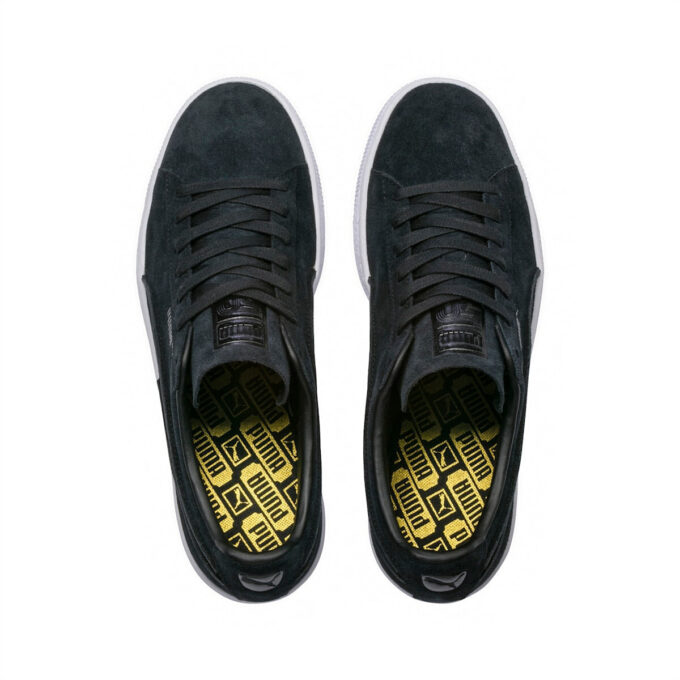 Suede Classic «Costuras expuestas – Negro y blanco»