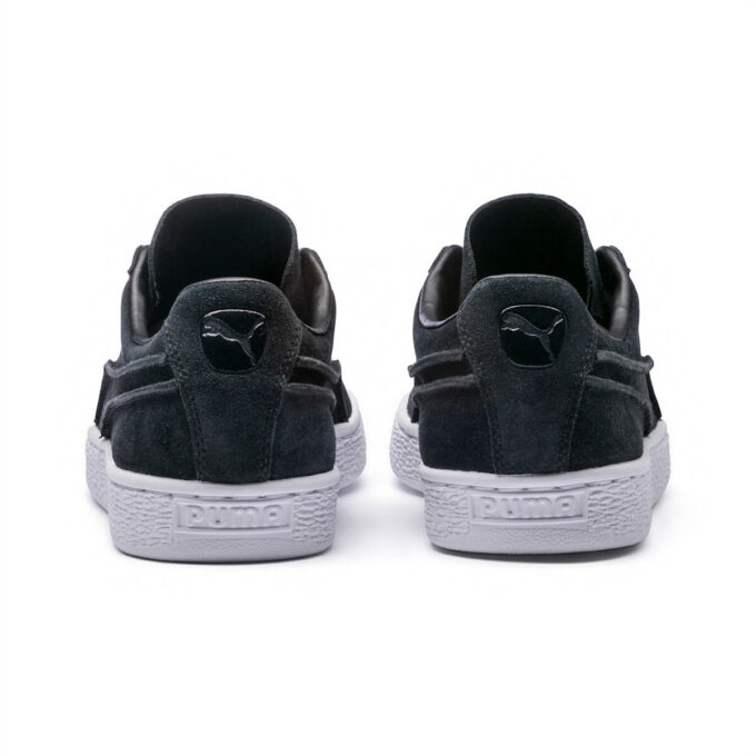 Suede Classic «Costuras expuestas – Negro y blanco»