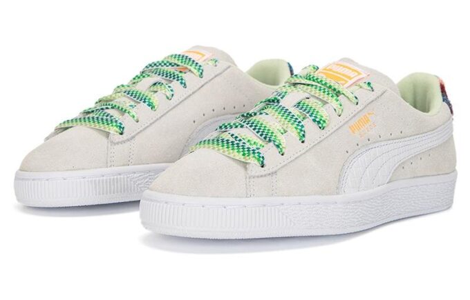Suede Classic Just For Fun «Blanco Verde»