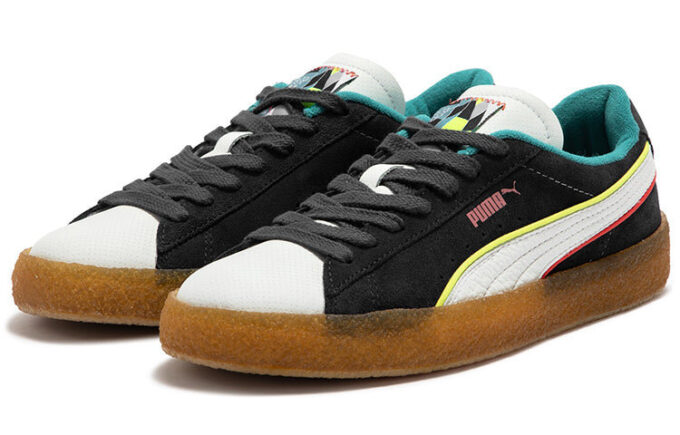 Suede Crepe Stb «Negro Marrón Blanco»