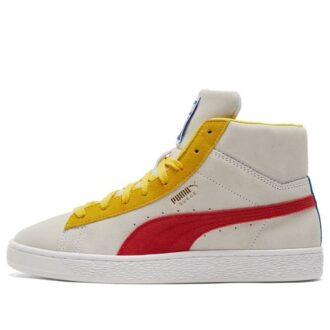 Suede Mid 21 «Blanco Rojo Limón»
