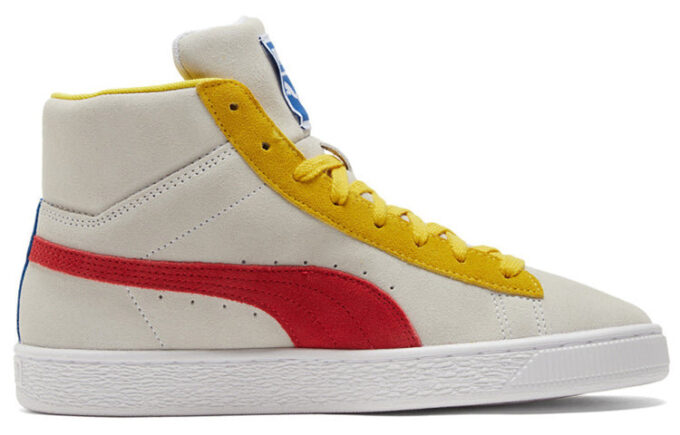 Suede Mid 21 «Blanco Rojo Limón»