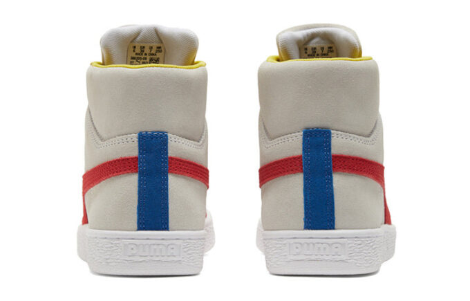 Suede Mid 21 «Blanco Rojo Limón»