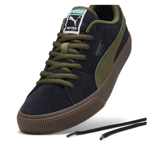 Suede Skate Nitro «Negro Verde Oliva»