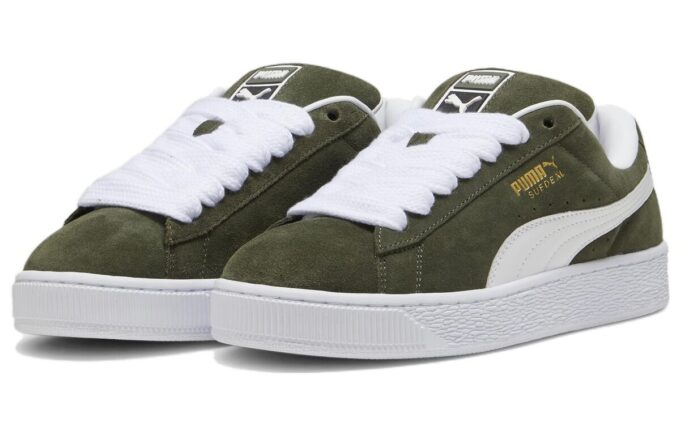 Suede XL «Blanco Oliva Oscuro»