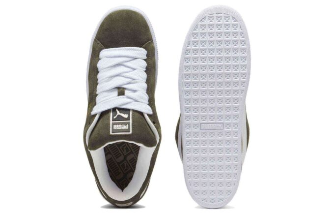 Suede XL «Blanco Oliva Oscuro»