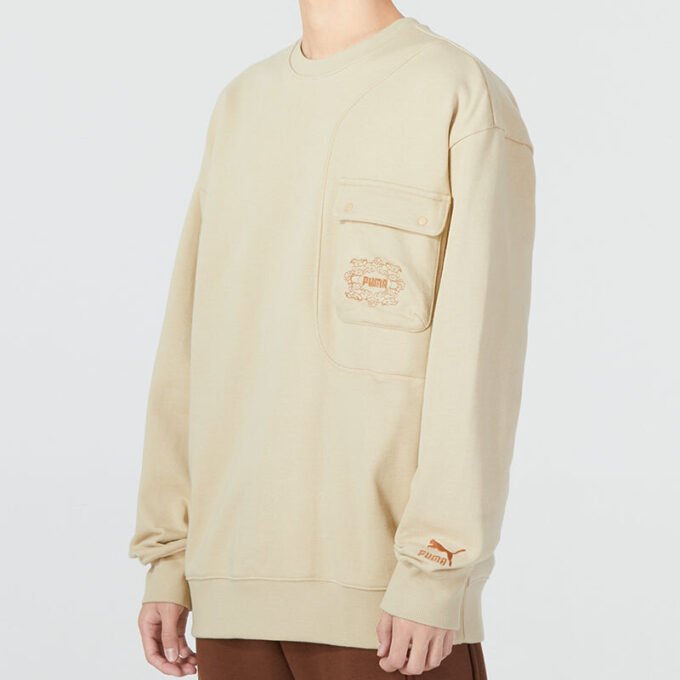 Suéter con cuello redondo y gráfico CC «Beige»