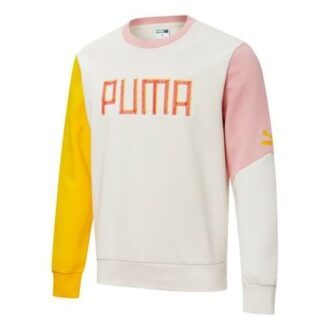 Suéter con logo bordado colorido «Blanco, Amarillo y Rosa»