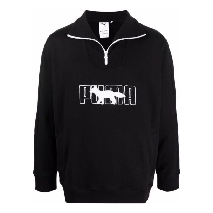 Suéter con media cremallera PUMA x Maison Kitsun «Negro y blanco»