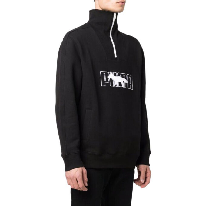 Suéter con media cremallera PUMA x Maison Kitsun «Negro y blanco»