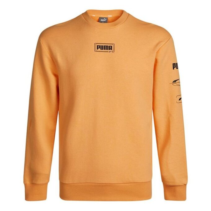 Suéter Rebel Crew de manga larga «Naranja y negro»