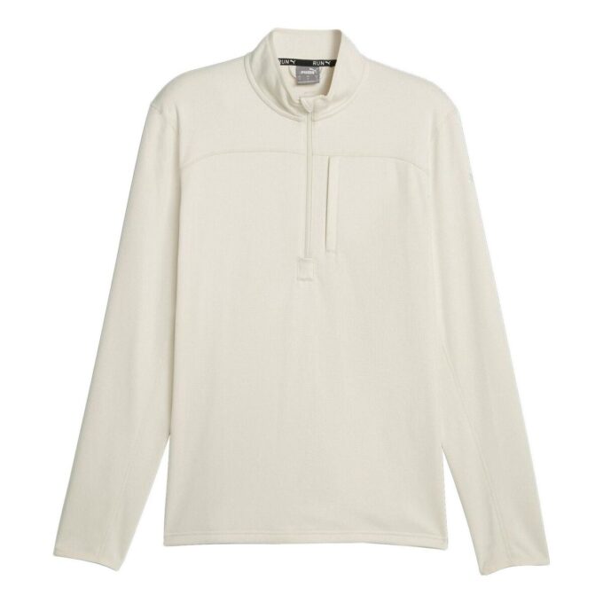 Suéter Run Microfleece con media cremallera «Blanco»