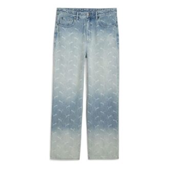 Vaqueros de mezclilla con monograma láser PUMA x A$AP ROCKY «Faded Denim AOP»