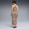 Vestido ajustado con estampado animal de leopardo de lujo para mujer