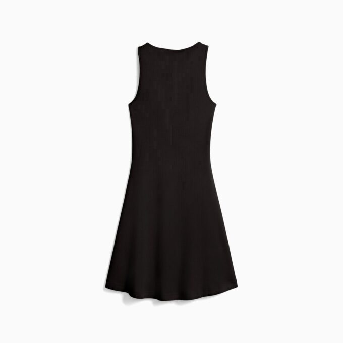 Vestido de canalé para mujer, básico de armario