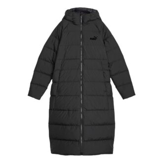 (WMNS) Abrigo largo de plumas con capucha «Negro»