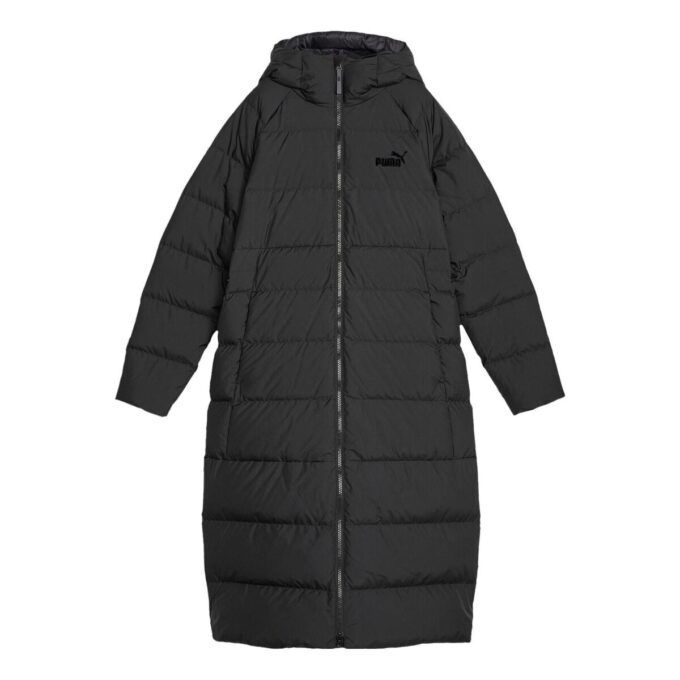 (WMNS) Abrigo largo de plumas con capucha «Negro»