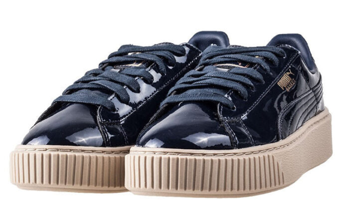 (WMNS) Basket Platform Patent Marshmallow «Negro»