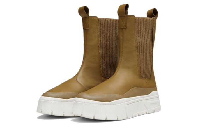 (WMNS) Bota Chelsea de invierno Mayze Stack «Chocolate Chip»