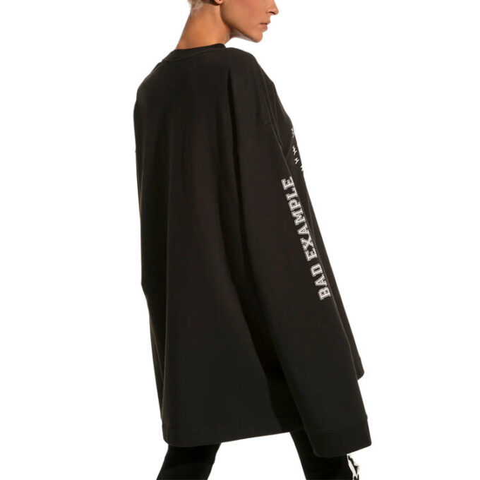 (WMNS) Camiseta de manga larga con cuello redondo Fenty de Rihanna «Negro»