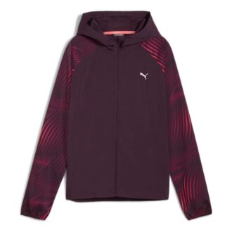 (WMNS) Chaqueta de running tejida con estampado Favourite Velocity «Ciruela medianoche»