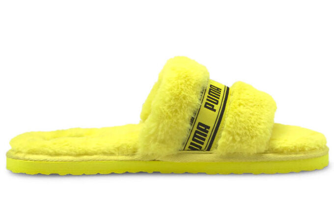 (WMNS) Diapositivas Fluff «Amarillo Fluo»