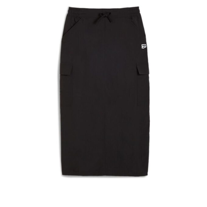 (WMNS) Falda midi cargo DOWNTOWN «Negra»