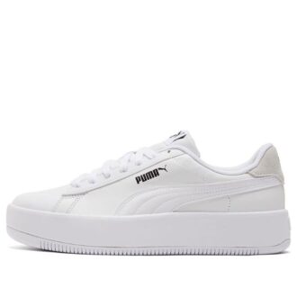 (WMNS) Lily Plataforma Cuero «Blanco»