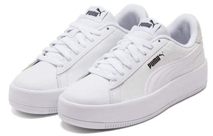 (WMNS) Lily Plataforma Cuero «Blanco»