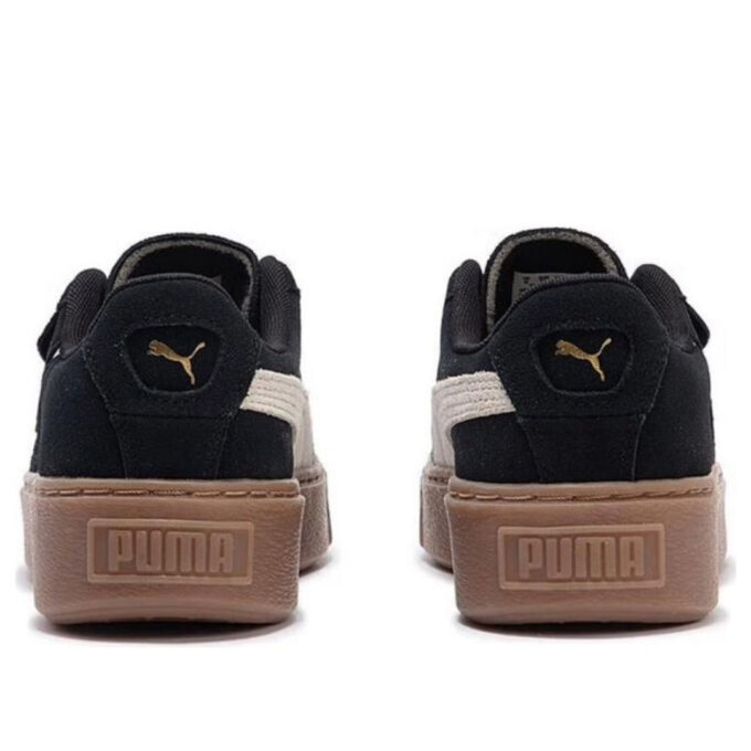 (WMNS) Plataforma de gamuza con recorte «Negro Blanco Marrón»