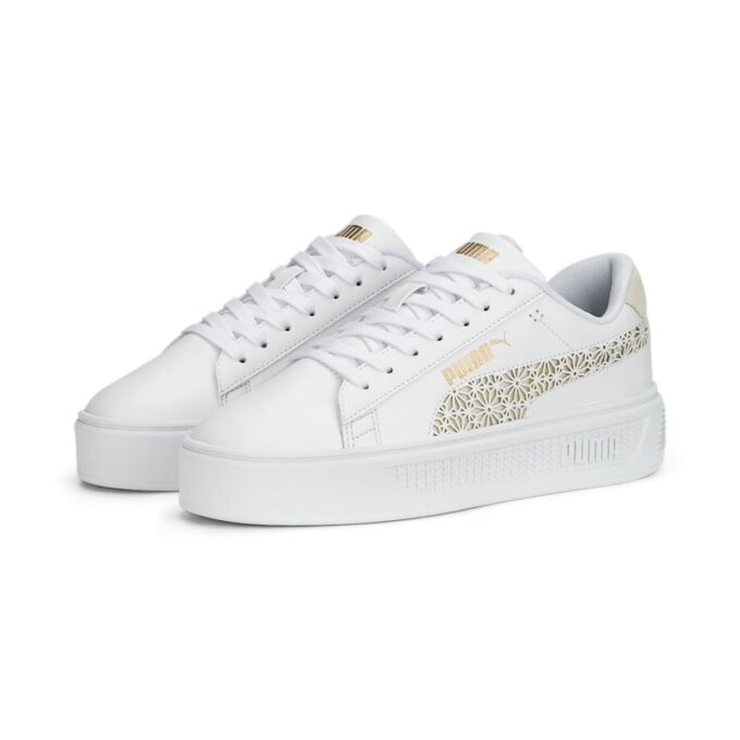 (WMNS) Plataforma Smash V3 «Corte láser blanco oro prístino»