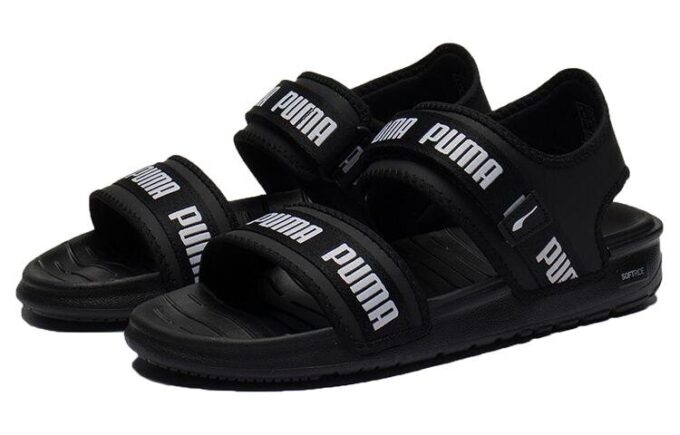(WMNS) Slide Softride «Wordmark – Negro y blanco»