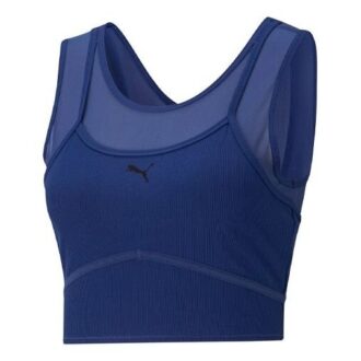 (WMNS) STUDIO Top corto en capas «Azul»