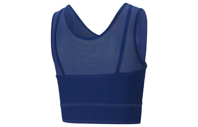 (WMNS) STUDIO Top corto en capas «Azul»