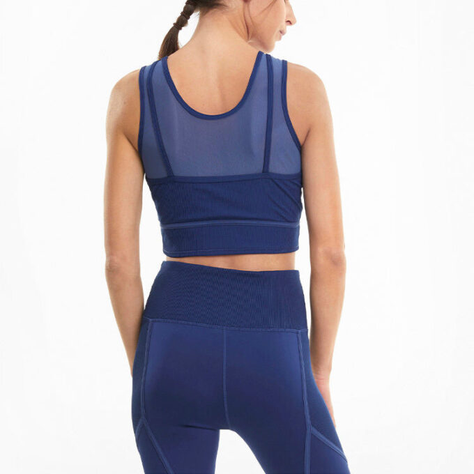 (WMNS) STUDIO Top corto en capas «Azul»