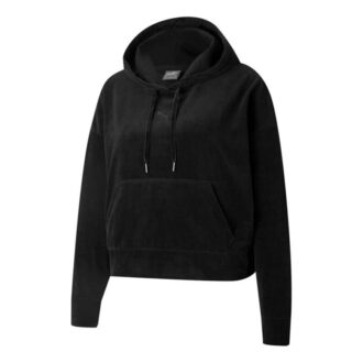 (WMNS) Sudadera con capucha de terciopelo «Negra»