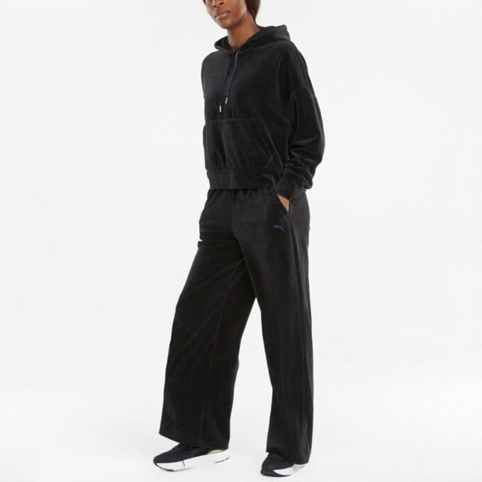 (WMNS) Sudadera con capucha de terciopelo «Negra»