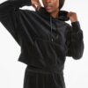 (WMNS) Sudadera con capucha de terciopelo «Negra»