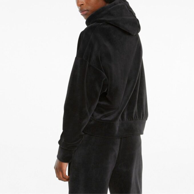 (WMNS) Sudadera con capucha de terciopelo «Negra»