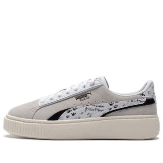 (WMNS) Suede Platform Draw «Grey White»
