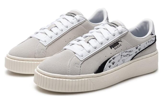 (WMNS) Suede Platform Draw «Grey White»