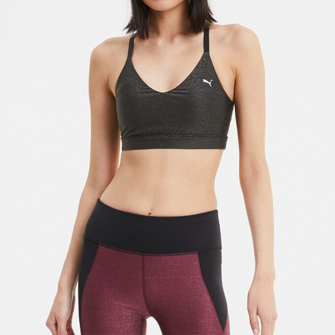 (WMNS) Sujetador de entrenamiento de bajo impacto con tirantes «Negro»