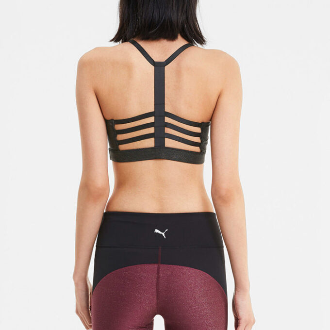 (WMNS) Sujetador de entrenamiento de bajo impacto con tirantes «Negro»