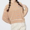 (WMNS) Suéter de punto a rayas «Beige»