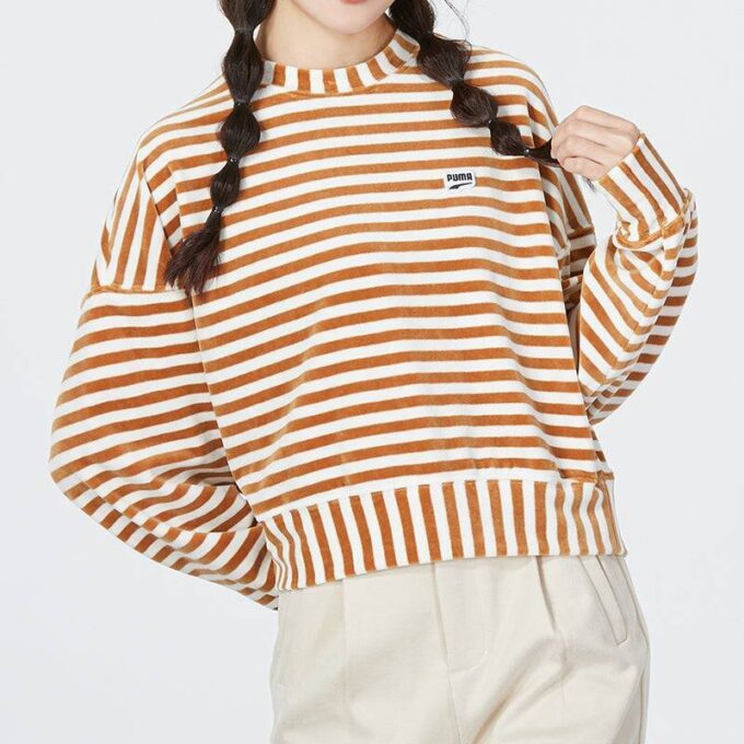 (WMNS) Suéter de punto a rayas «Beige»