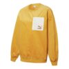 (WMNS) Suéter deportivo de cuello redondo con bolsillo y cremallera en colores contrastantes «Amarillo»