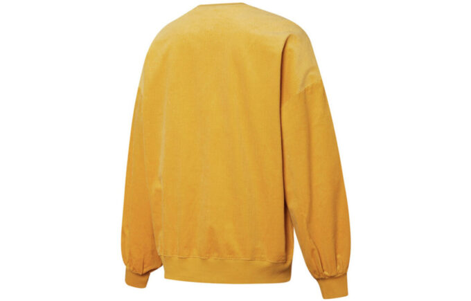 (WMNS) Suéter deportivo de cuello redondo con bolsillo y cremallera en colores contrastantes «Amarillo»
