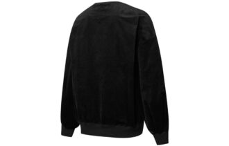 (WMNS) Suéter deportivo de cuello redondo con bolsillo y cremallera en colores contrastantes «Negro»