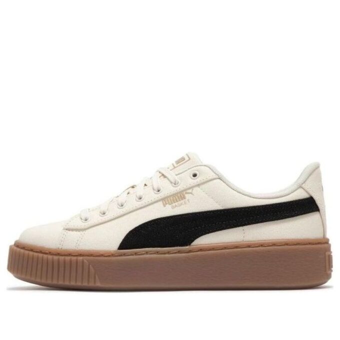 (WMNS) Zapatillas de plataforma de baloncesto de lona «Beige Negro»