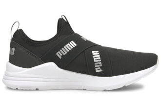 (WMNS) Zapatillas sin cordones con cable «Negro Plata»